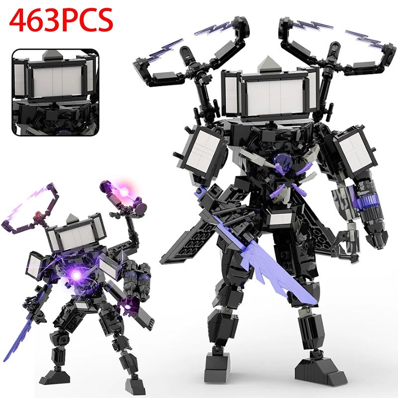 Набор строительных блоков Skibidi Toilet Titan Speakerman, TV Man, Cameraman - 445 деталей Коллекционные игрушки-конструкторы с персонажами для детей