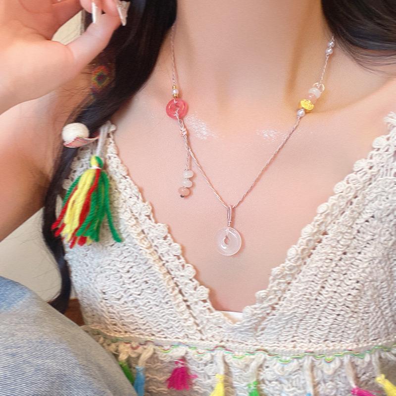 New Retro Feather Necklace, Ethnic Style, Layered Bead, Collarbone Chain, Long Bohemian Accessory