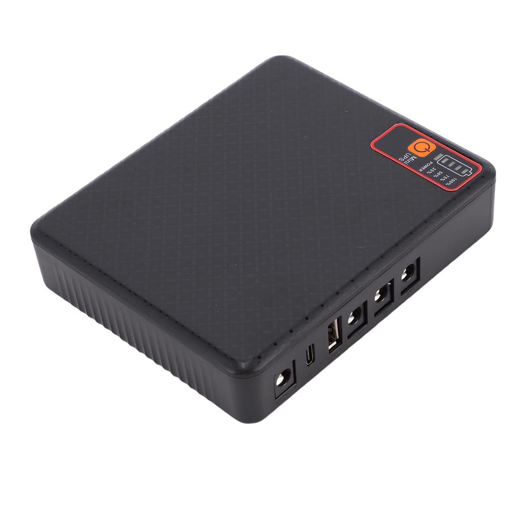 Small UPS 12000mAh 18W 5V Type C and USB Ports 5V 9V 12V DC Port Backup Uninterruptible Power Supply for Router Modem