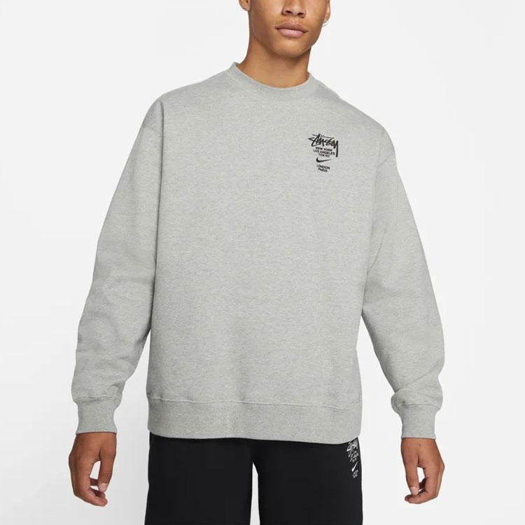 Nike Флисовые темно-серые топы унисекс с вереском X Stussy NRG ZR DC4198-050