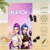 1 шт. Чиби K-pop Девушки Пляжное полотенце из микрофибры Быстросохнущее Банное полотенце для фанатов Плавание Наружные аксессуары для ванной