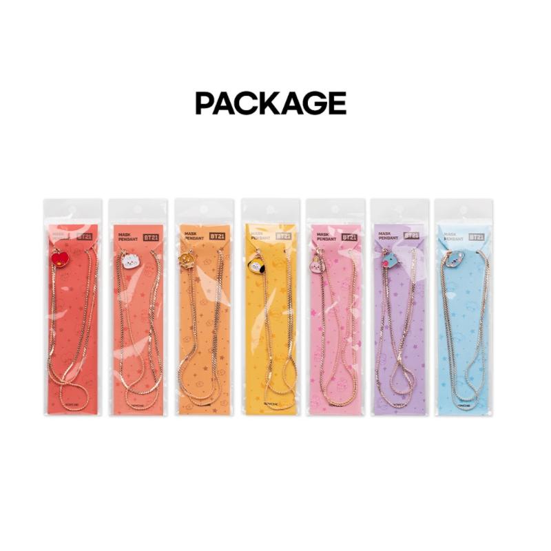 BTS BT21 Официальная маска-подвеска, ожерелье, ремешок с маской, цепочка для очков, двойного назначения, креативная анти-потерянная цепочка для маски