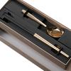 LAYANA Cutlery Luxury Gift for Celebrations and Stainless 23cm Chopsticks and Made In Taiwan Gold-Plated Set, Black, Anniversaries, SUS18/10 Steel,