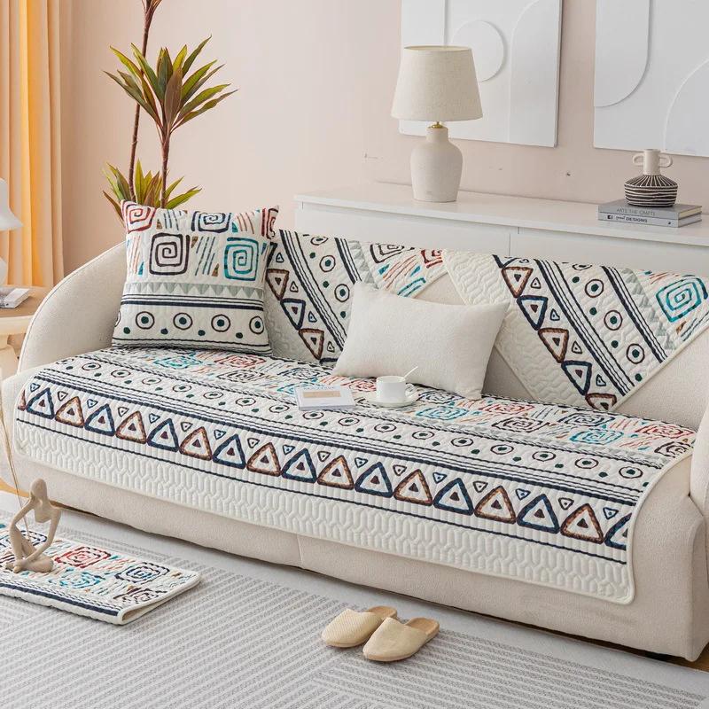 Чехол для дивана в стиле бохо, нескользящий, мягкий, бархатный, для дивана, полотенце, утолщенный, чехол для дивана в форме буквы L для украшения гостиной дома