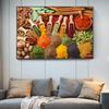 Kitchen Theme Wall Art Posters And Prints Herbs and Spices On the Table Canvas Paintings On the Wall Art Pictures Home Cuadro