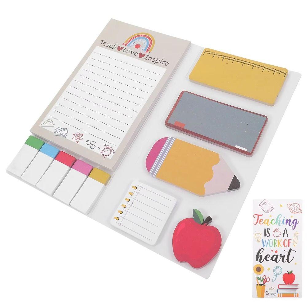 Тема Дня учителя. Самоклеящиеся записки для учителей. Письменные блокноты. Послание ученикам.