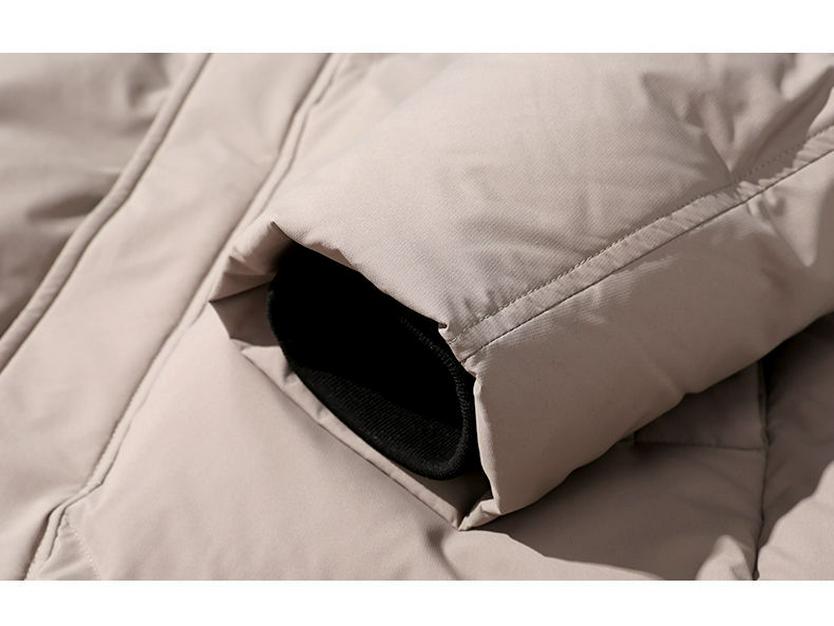 Men's Luxury Mid-length Hooded Down Jacket - Thick, Warm, Winter Coat with 90% White Duck Down Filling.