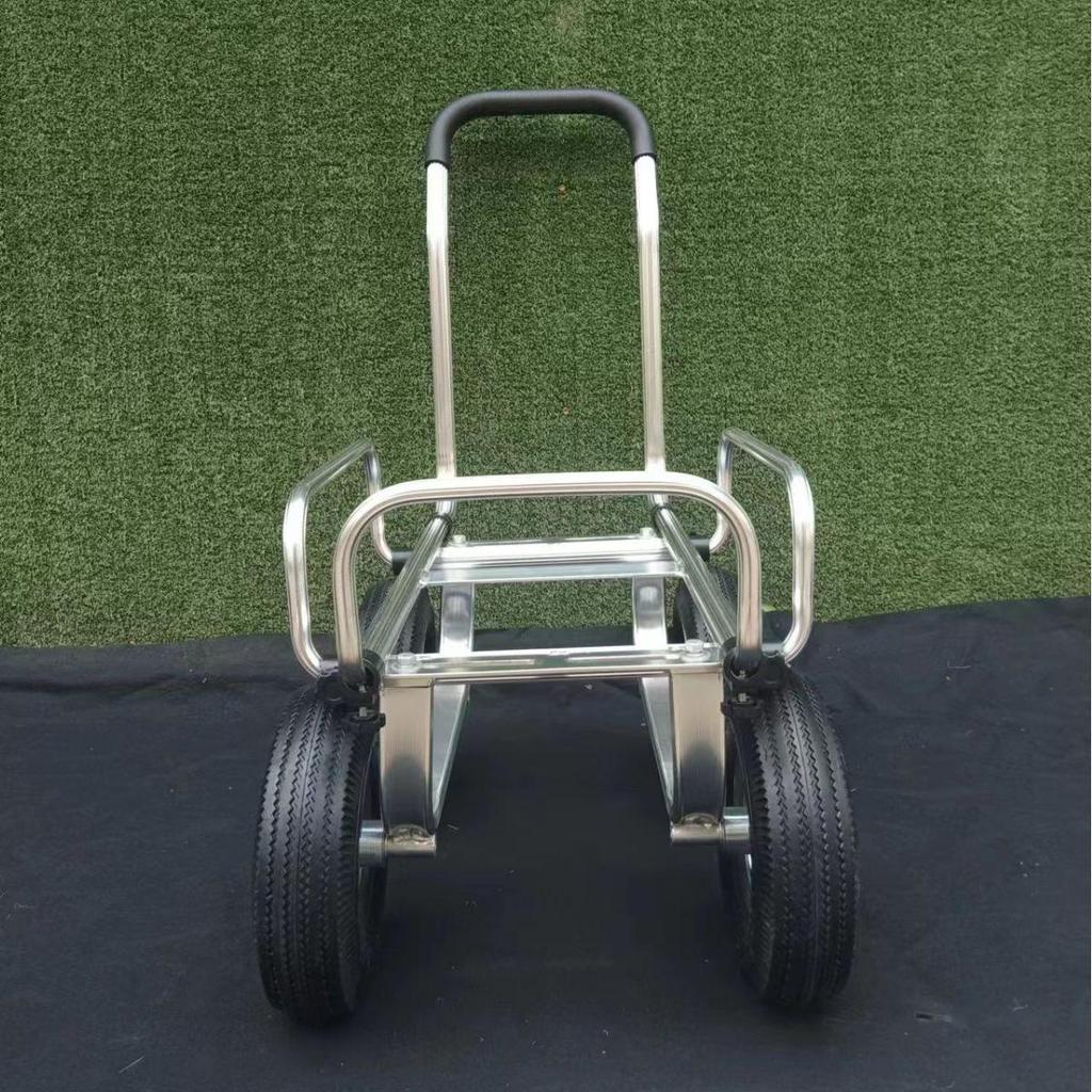 Aluminum Silent Flatbed Hand Truck with Guardrail