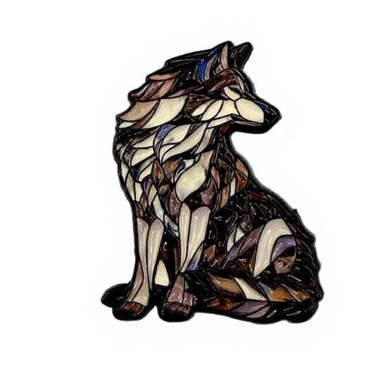 Эмалевая брошь 'Дикая природа' Милая брошь-значок с животным Цветная брошь-пингвин, лиса, волк для женщин