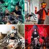 Уличные украшения на Хэллоуин Гигантский плюшевый паук Страшные большие паучьи реквизиты для двора, газона и декора для вечеринки в помещении
