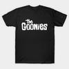 Мужская черная футболка с принтом The Goonies Потертый логотип Печать на бумаге для трансфера без вырезания Хлопковая футболка