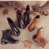 Casual Leather Shoes with Ethnic Style Floral Women's Ankle Boots Soft Soled Floral Women's Cotton Boots Autumn Winter New