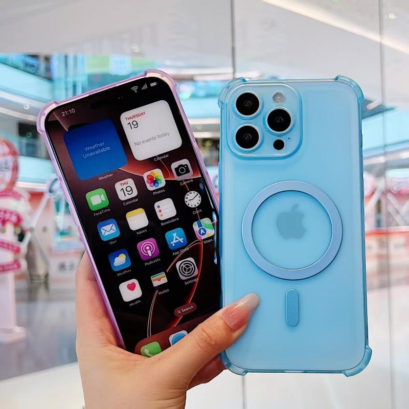 Shockproof Magnetic Wireless Charge Phone Case For iPhone 16E 16 15 14 Plus 13 Mini 12 11 Max Magsafe Protection Cover Bumper