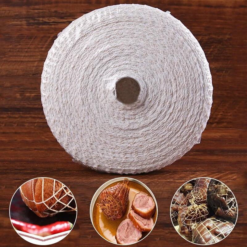 3/5/8m Cotton Meat Net Ham Sausage Net Butcher's String Sausage Roll Hot Dog Sausage Casing Packaging Tools Meat Cooking Tool