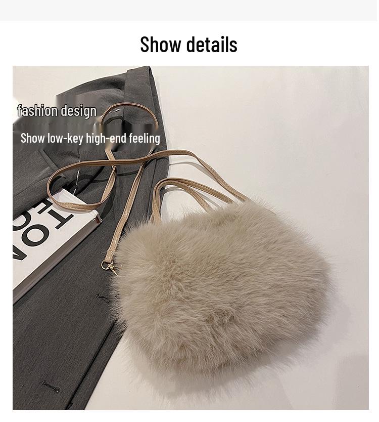 Winter Plush Evening Crossbody Bag: High-Quality Women's Handbag & Versatile Shoulder Bag