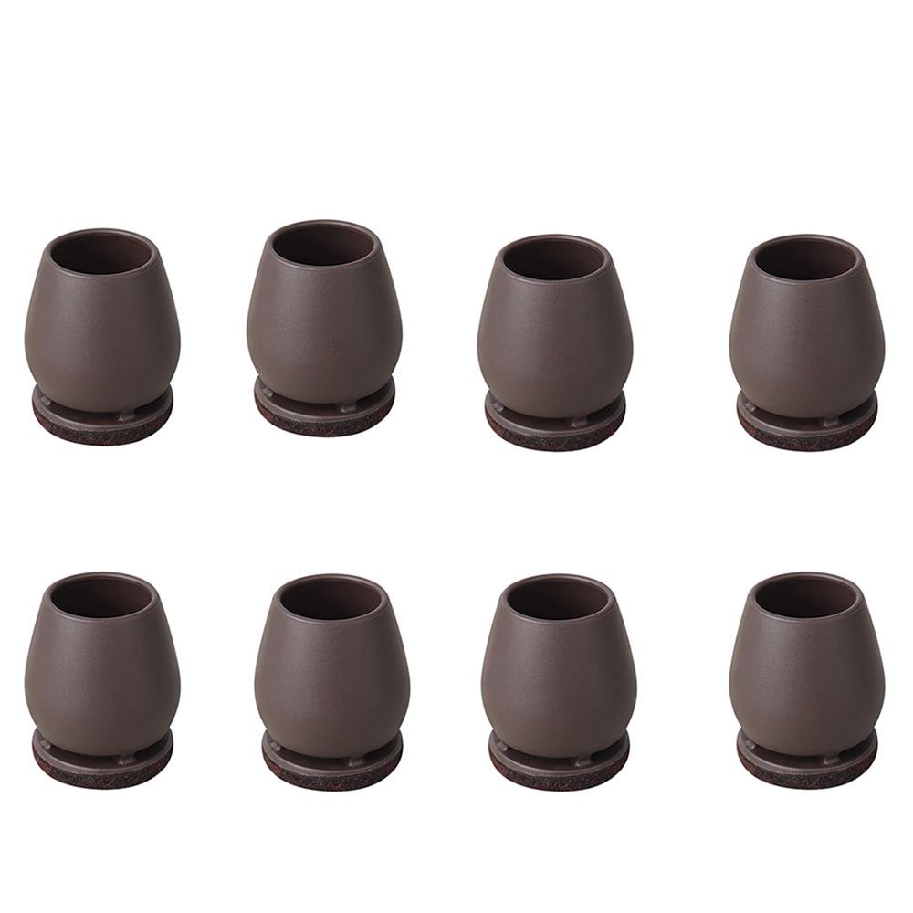 With Thick Wrap Felt Pads Chair Foot Cover Reduce Noise Round/Square Chair Leg Floor Protector Dark Brown Non-slip