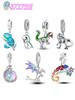Anniversary Copper Dinosaur Chameleon Dragon Charms Beads Fit Bracelet Bead Jewelry Making Fine Jewelry Gift