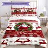 3pcs Custom Name Christmas Bedding Set Duvet Cover Closure Includes 1 Duvet Cover & 2 Pillowcases, Soft and Comfortable for All Seasons.