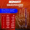 Beingfit Keeper Gloves Junior Soccer Gloves for Elementary School Students Durability Grip Strength 8 Keyglo Size For & 3, 4, 5, 6, 7, (Blue, 8