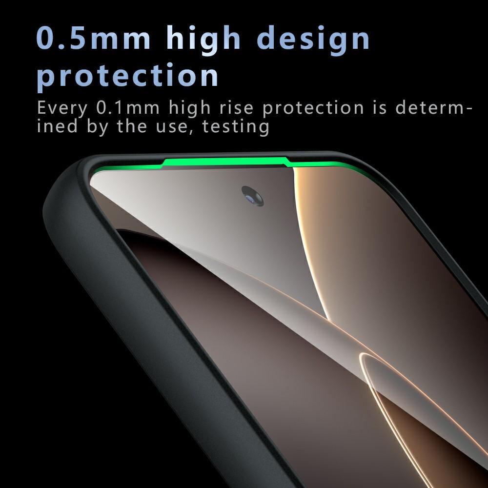 Для Xiaomi 15S Pro Чехол Матовый из ТПУ+ПК с покрытием Skin-Touch, Прозрачный черный