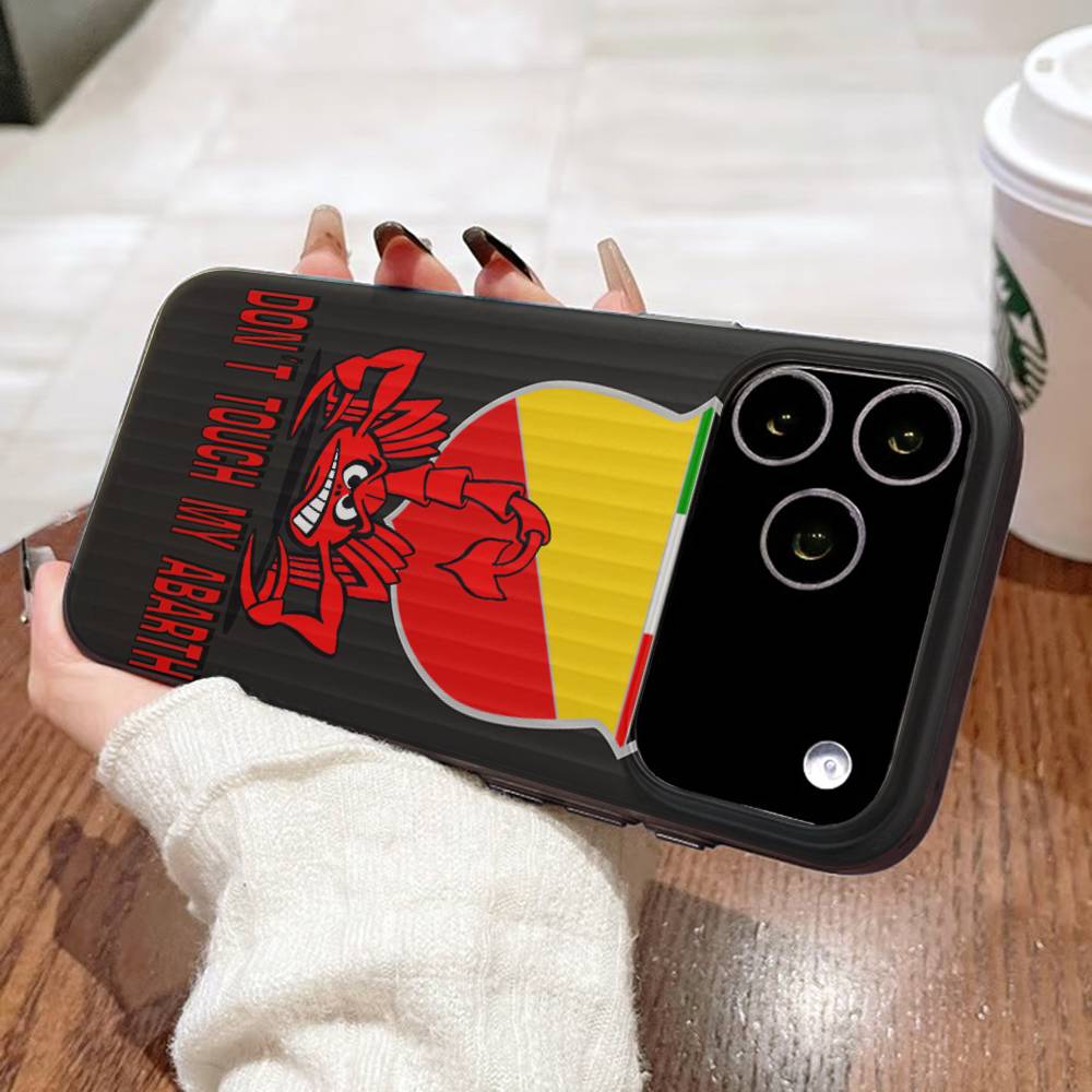 A-Abarth LOGO Soft Corrugated Transparent Phone Case For IPhone 17 15 16 11 12 13 14 Pro Max Plus Pro