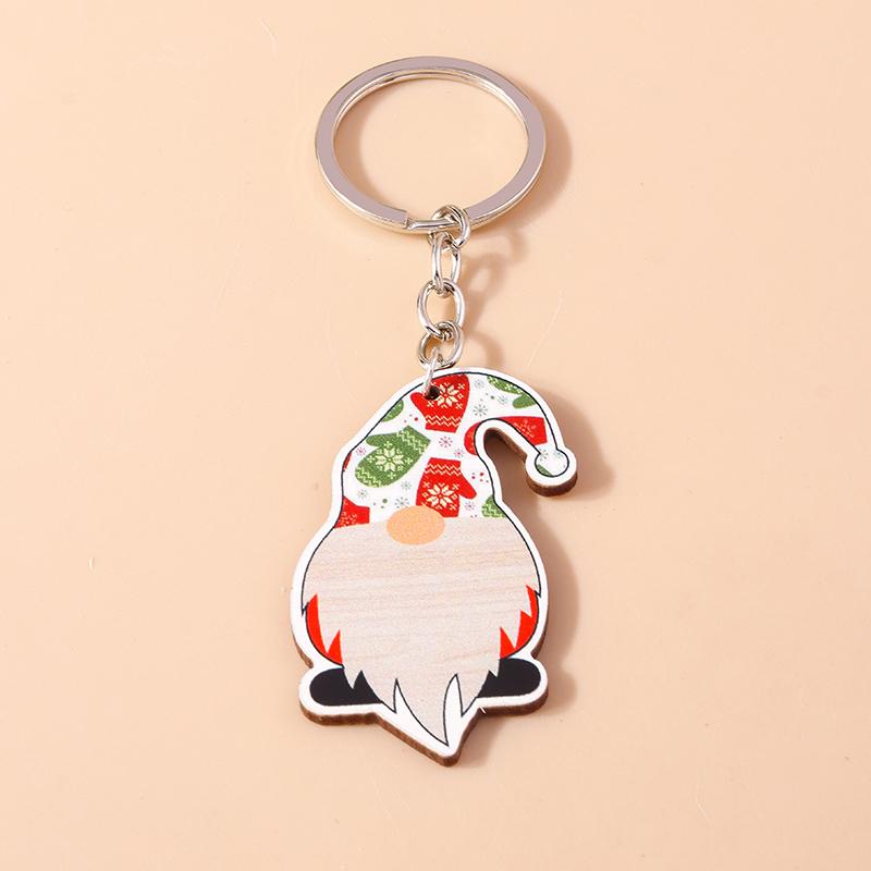 Cute Christmas Key Chain Snowman Santa Claus Key Ring Pendant for Car Key Holder Women Girls Handbag Decor DIY Jewelry Gift