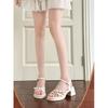 Thick-soled Heightening Open-toed Sandals Female Summer New Fairy with Skirt Bow Word with Roman Sandals