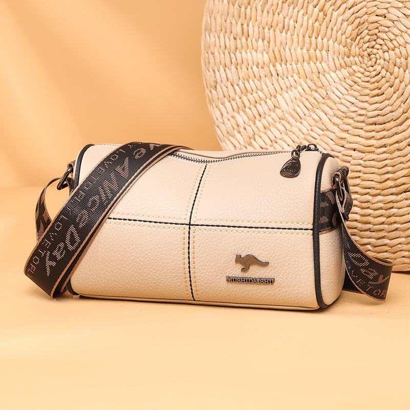 Мягкая полиуретановая сумка через плечо с дизайном в стиле колор-блок