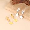 Stainless Ssteel Earrings 2023 New Design Exquisite Star Pendant Fashion Trendy Dangle Earrings For Men Zircon Best Friend Gift