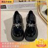 Soft-soled Japanese small leather shoes women's versatile 2025 new one-pedal loafers British Mary Jane women's shoes
