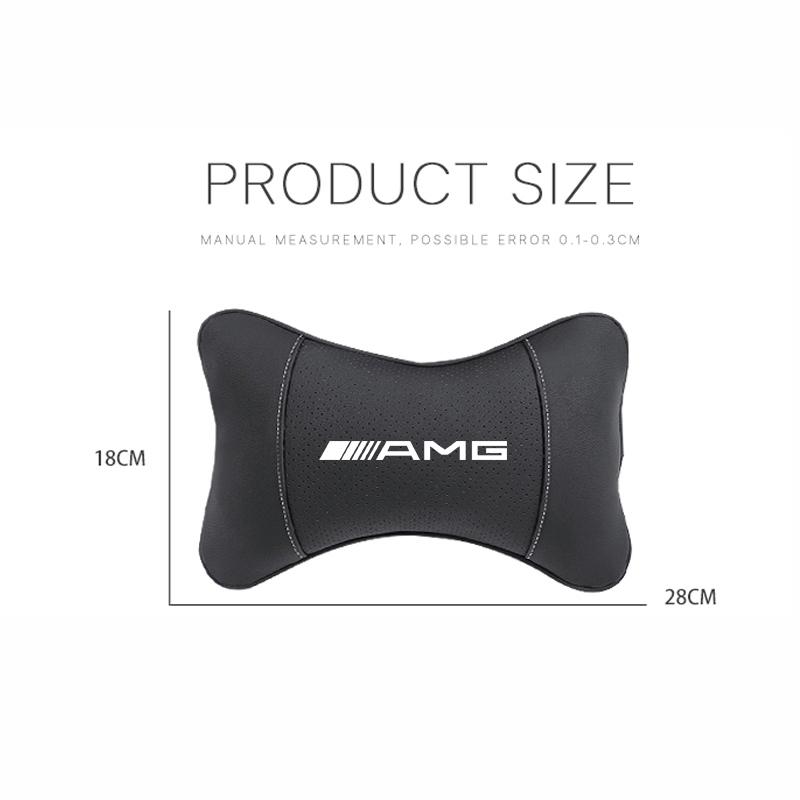 VVKQ9 1Pcs Car Seat Headrest Auto Logo Neck Pillow For Mercedes Benz AMG W203 W206 W220 W205 W211 W212 W201 W168 W167 W169 GLA GLB GLC