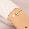 Простой Модный Браслет с Письмом Любви Ретро Регулируемый Браслет из Сплава с Буквами Женские Украшения для Рук CLE