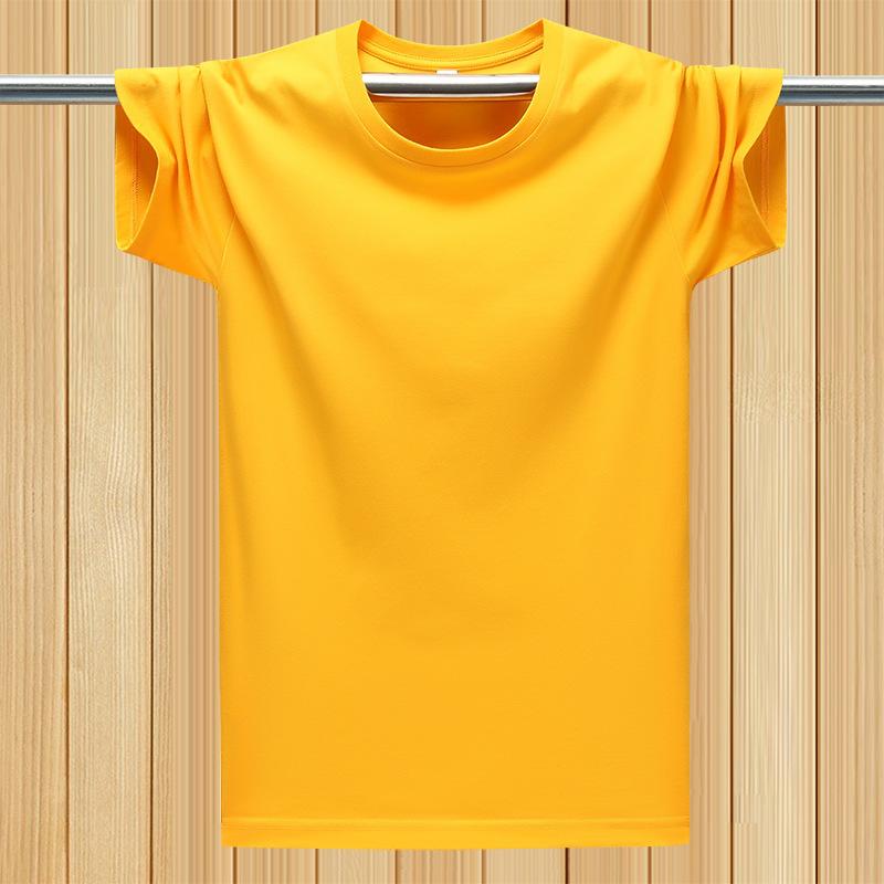 100% Cotton Summer T-Shirt for Men – Loose Fit, Breathable Solid Color Tee for Outdoor Sports and Fitness Exercise