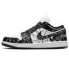 Air Jordan 1 Амортизация Нескользящая Низкие Винтажные Баскетбольные Кроссовки Женские Черно-Белые DC0774-101(Команда366-)