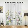 Spring Flower Plant Vanilla Wildflower Curtains for Bedroom Living Room Drapes Kitchen Kid's Room Window Curtain Home Decor
