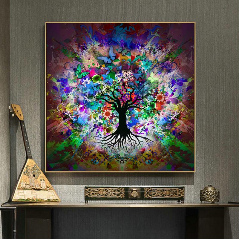 Tree of Life By Gustav Klimt Scandinavian Landscape Wall Art Canvas Poster and Prints Abstract Art Picture for Living Room Decor