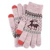 Winter Women Adult Plus Velvet Thickening Cute  Christmas Finger Gloves