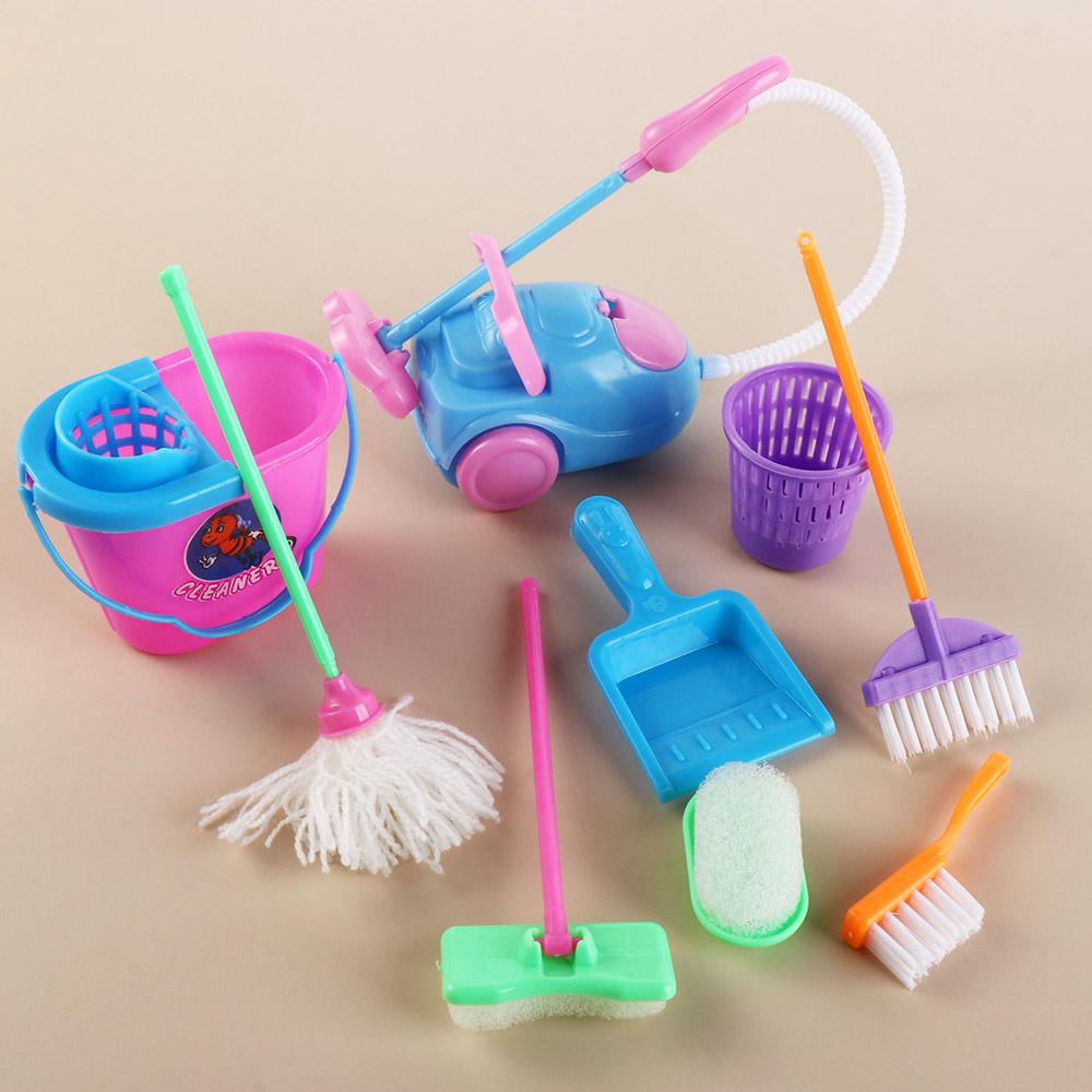 9шт/комплект Швабра 1:6/1:12 кукольных домиков, мебель для ролевых игр, миниатюрные игрушки для кухни