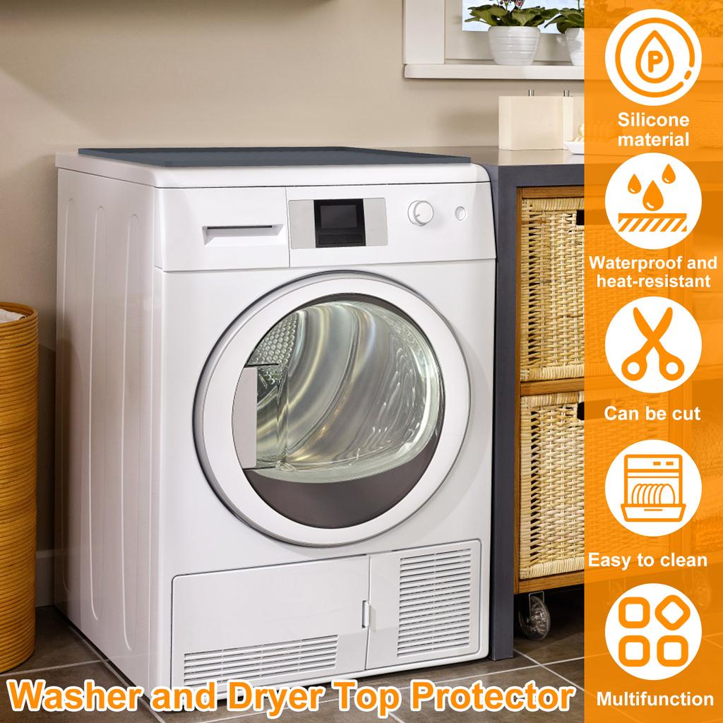 Washer and Dryer Top Protector Cover 23.6×19.7×0.5 Inch Foldable Washing Machine Dust-Proof Protector Mat for Laundry Room