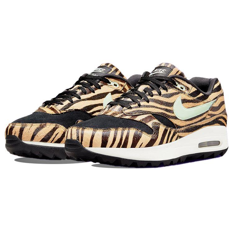 Nike Кроссовки Air Max 1 Golf Tiger Stripes Унисекс Коричнево-Оранжево-Черные DH1301-800