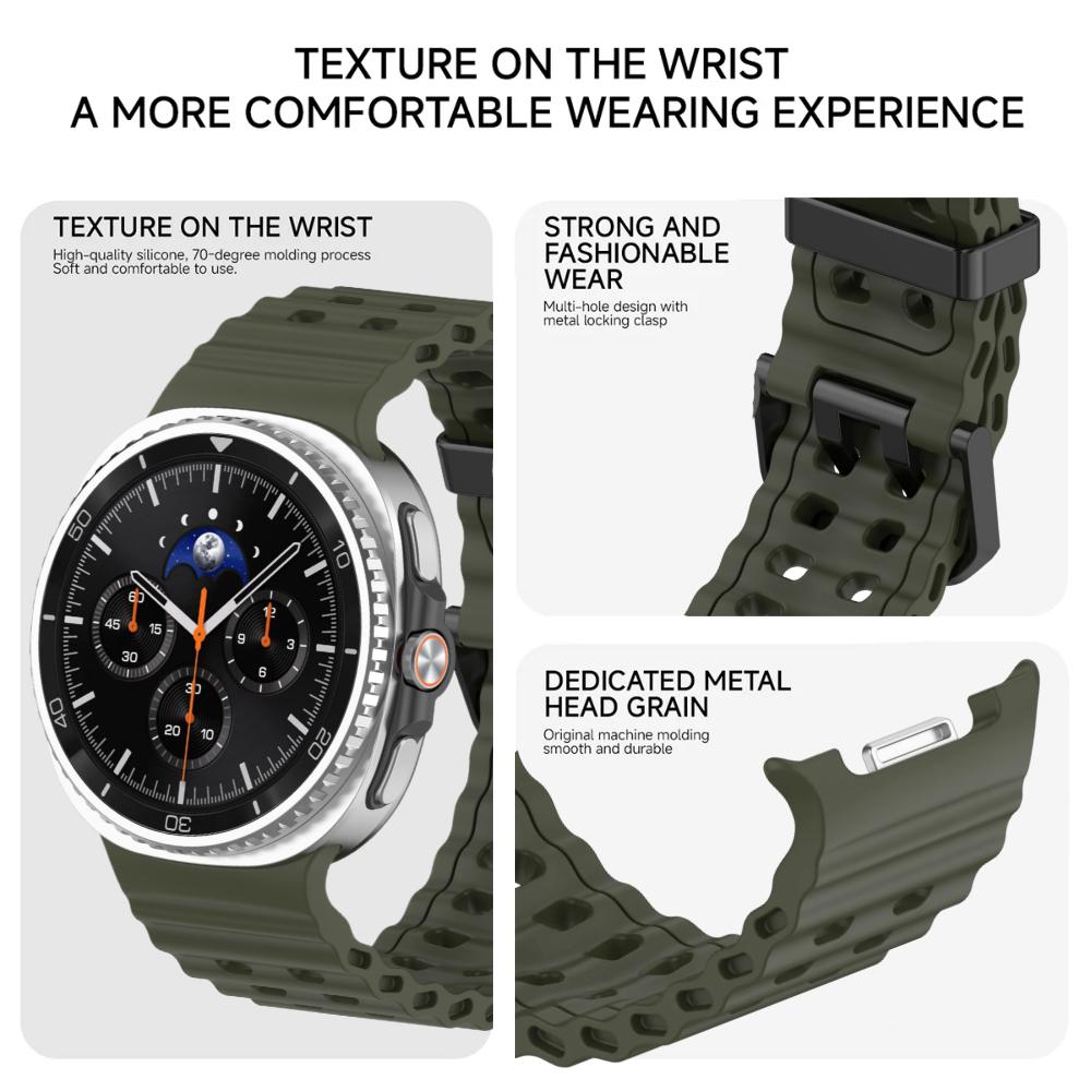 Marine Band For Samsung Galaxy Watch 8 Classic 46mm Sports Silicone Strap For Galaxy Watch 8 40mm 44mm Watchband Bracelet Accessories