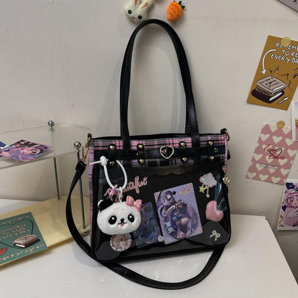 Y2K Cartoon Anime Itabag Large Capacity Transparent Shoulder Bag Creative JK Crossbody Bag Outdoor