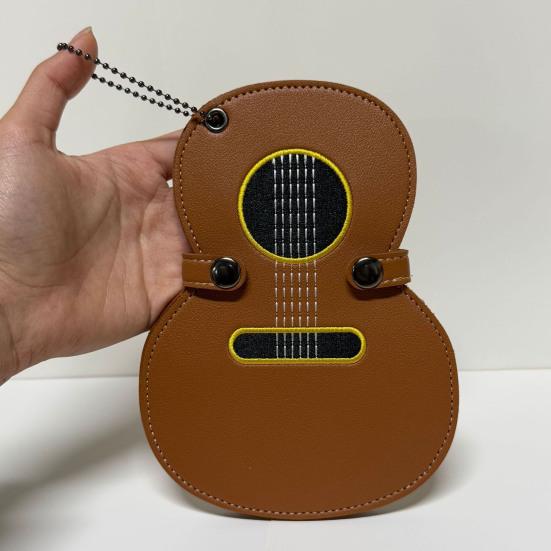 Чехол для медиатора из искусственной кожи в форме гитары, держатель для медиатора на 17 слотов, сумка для хранения медиаторов, подарки для любителей гитары