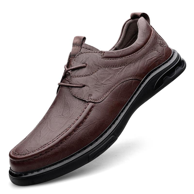 Повседневные мужские кожаные туфли из натуральной кожи высокого качества в мужском стиле для отдыха, бизнеса, вечеринок, повседневные, офисные туфли для взрослых, черные, коричневые