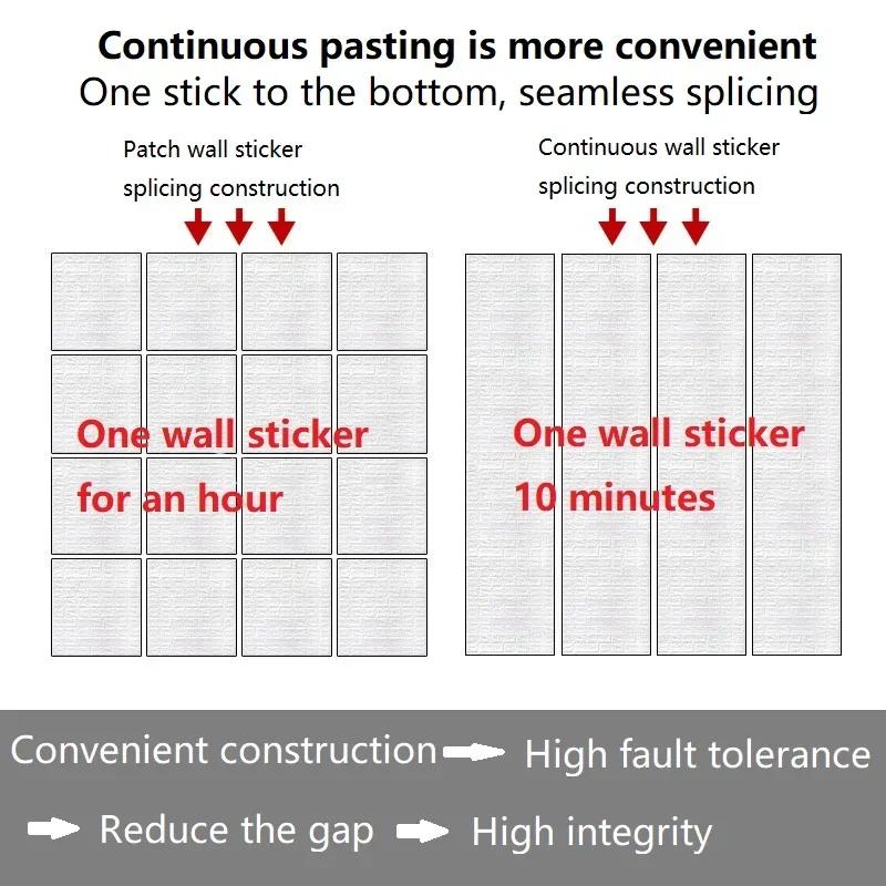 10 м 3D Наклейки на стену Имитация кирпича Спальня Домашний декор Водонепроницаемые Самоклеящиеся Обои Украшение для гостиной