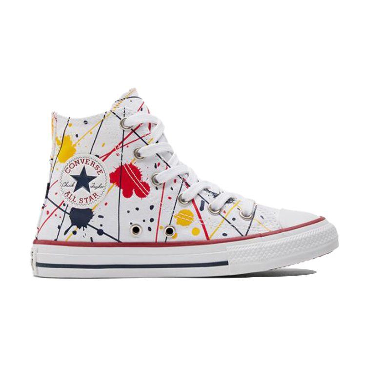 Converse Кеды Chuck Taylor All Star High Top Canvas Детские Кроссовки Белые Разноцветные 671907C