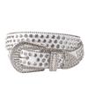Women's Rhinestone Crystal Waist Belt for Jeans or Dress, European and American Style with Inlaid Rivets