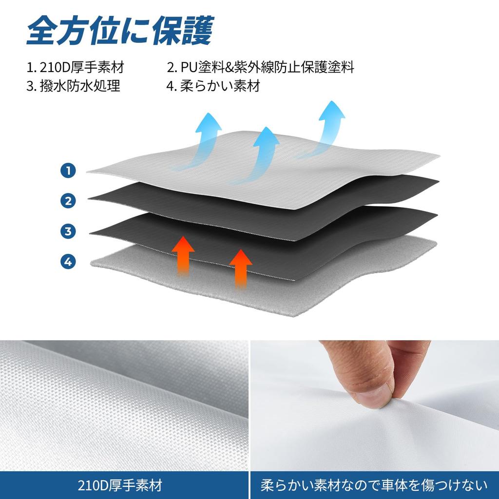 JOYTUTUS Car Cover for Suzuki Jimny and Jimny Sierra 210D Thick Car Cover with and Snowproof Reflective and a Storage Easy Jimny SIERRA JB74W Cover