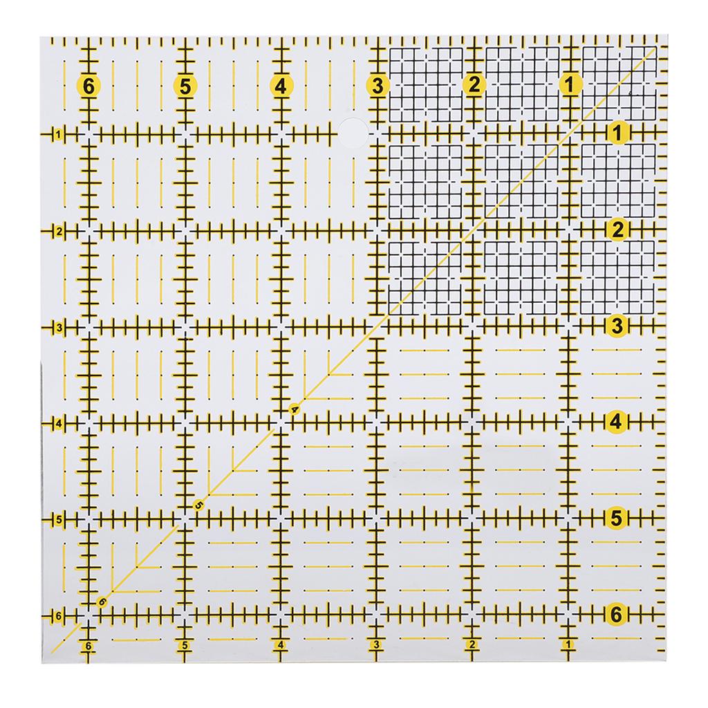 Квадратная линейка для квилтинга Рукоделие Пэчворк Инструмент для шитья Пластиковые демонстрационные линейки 16 X 16см