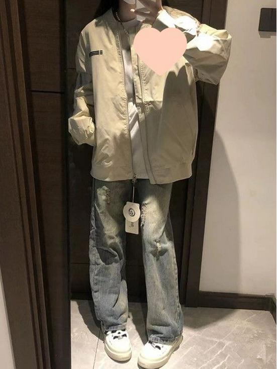 Женская повседневная куртка-бомбер с вышивкой флага, весна/осень 2025